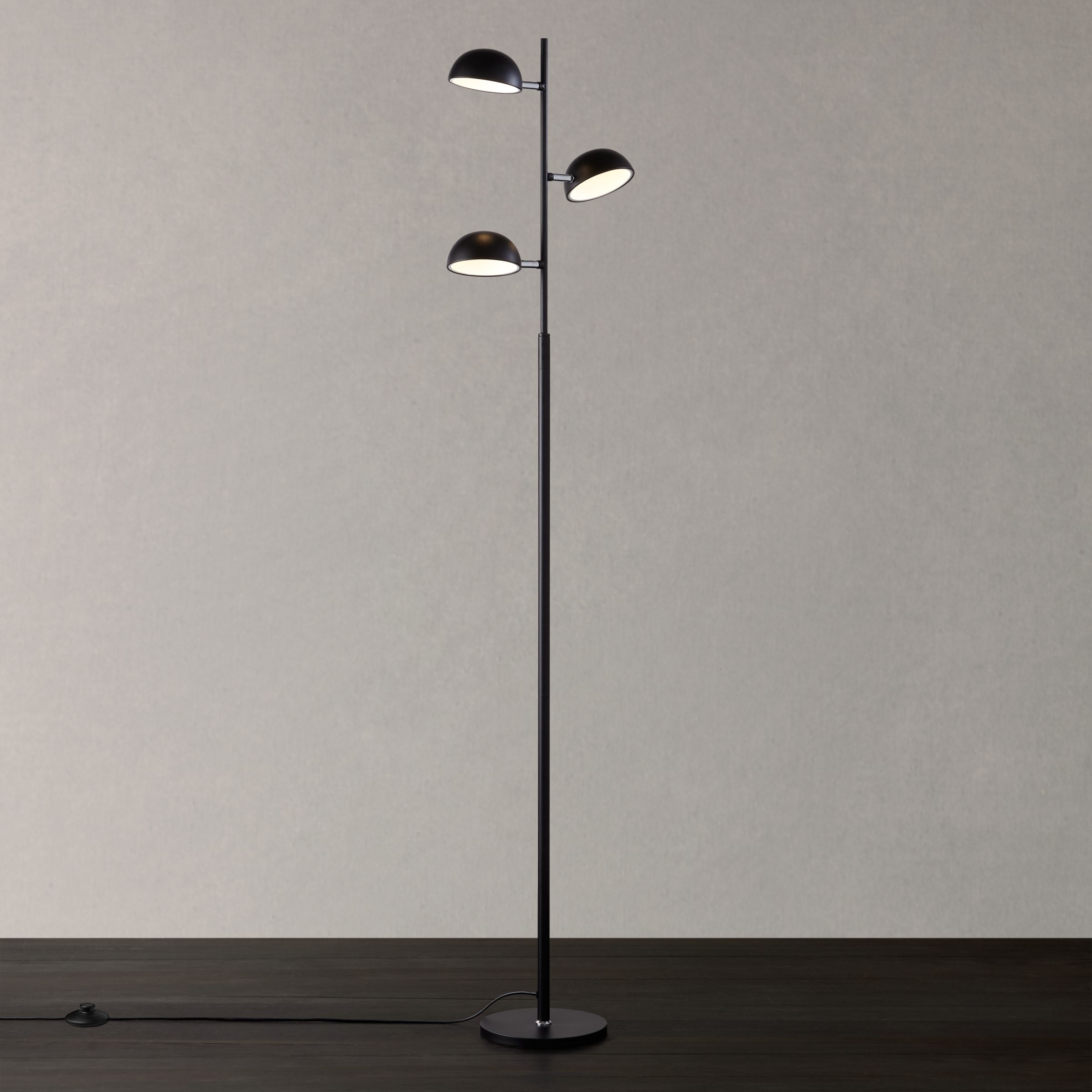 John Lewis & Partners Aylin LED Saucer Uplighter Floor Lamp, Black