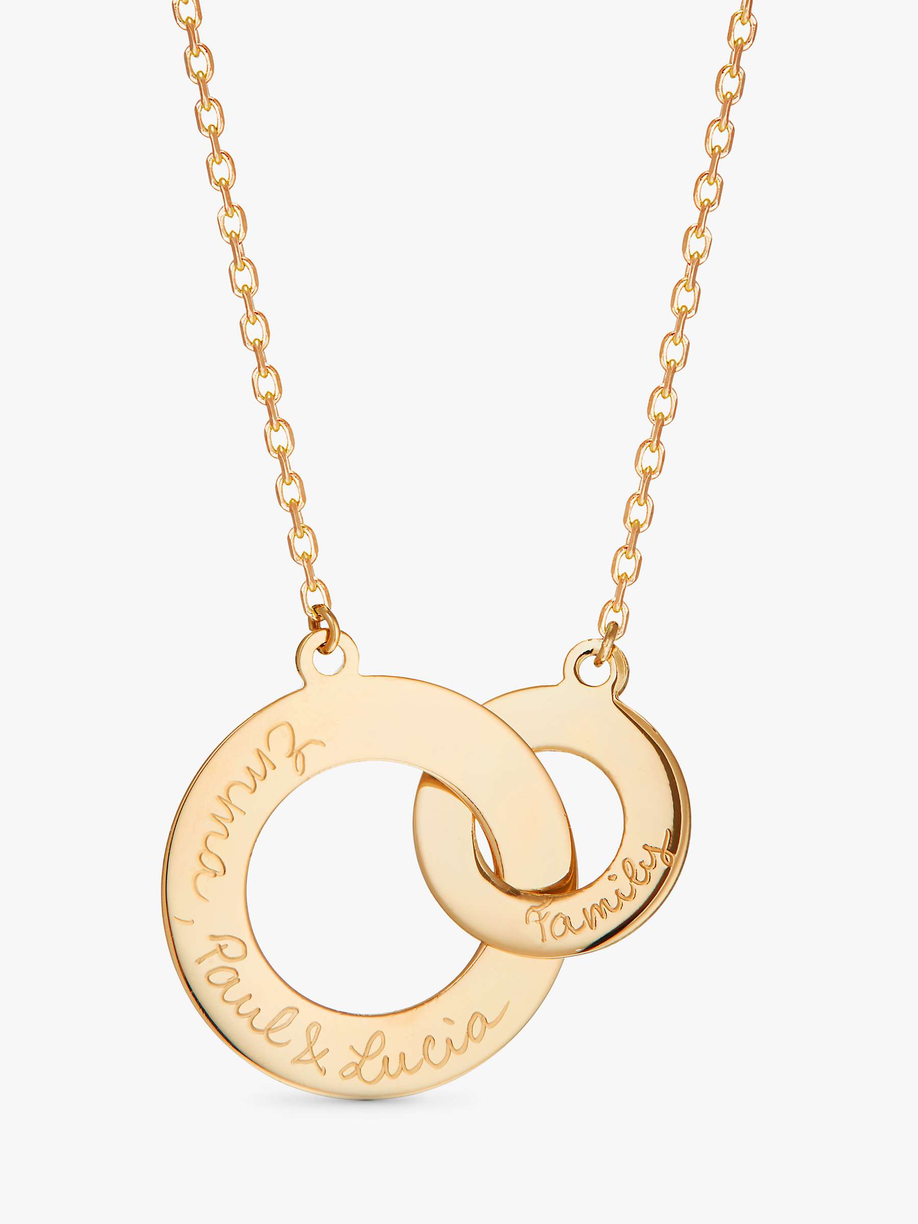 Buy Merci Maman Personalised Intertwined Charm Necklace Online at johnlewis.com