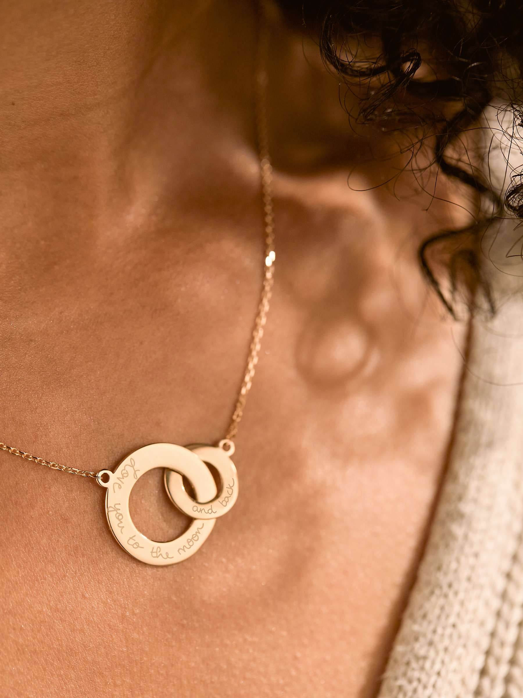 Buy Merci Maman Personalised Intertwined Charm Necklace Online at johnlewis.com