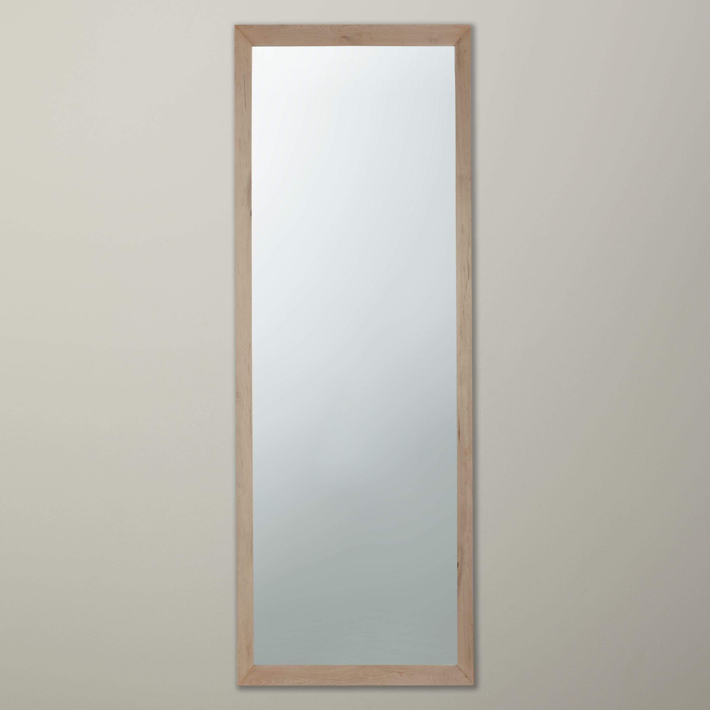 John Lewis & Partners Scandi White Edge Full Length Mirror, 125 x 45cm