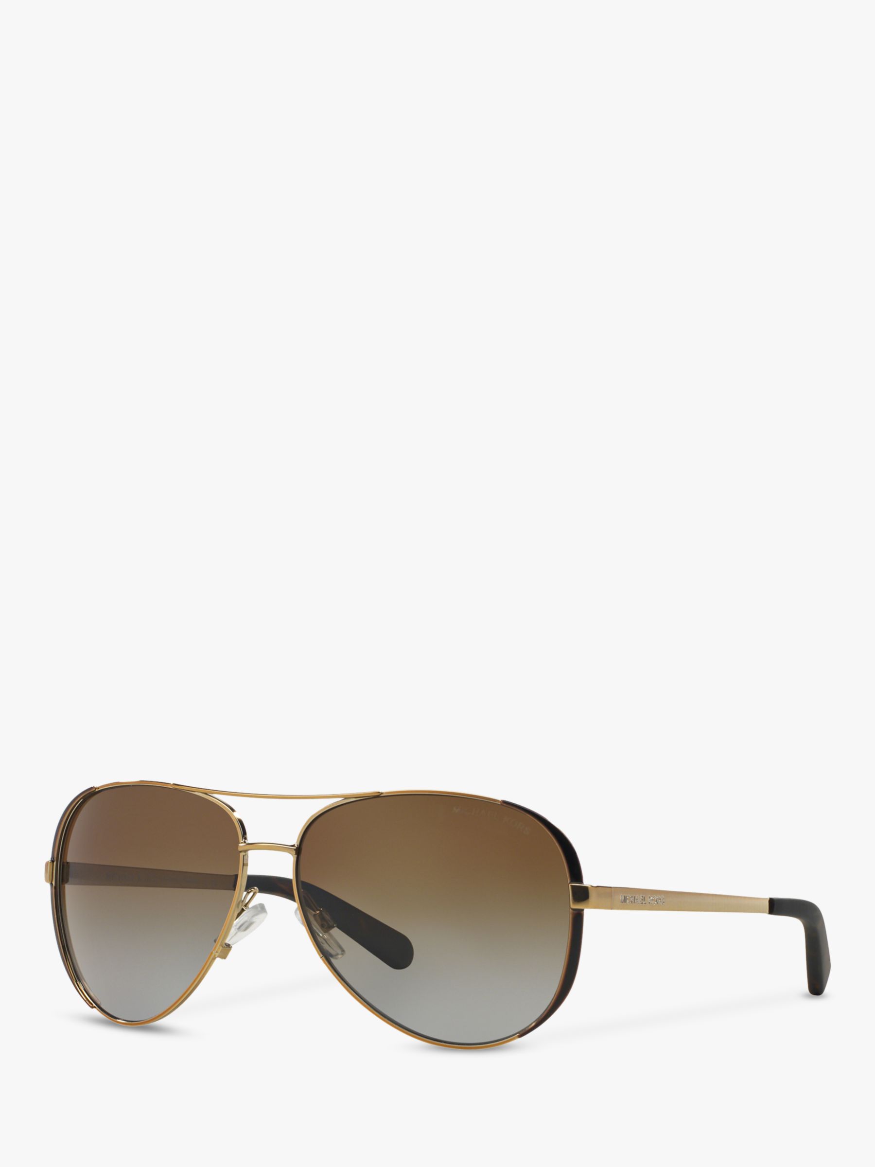 Michael Kors MK5004 Chelsea Polarised Aviator Sunglasses, Brown at John  Lewis & Partners
