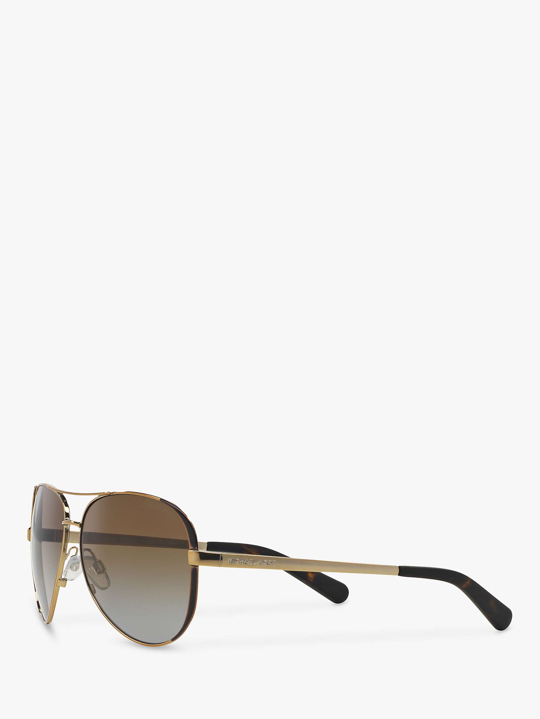 Buy Michael Kors MK5004 Chelsea Polarised Aviator Sunglasses, Brown Online at johnlewis.com