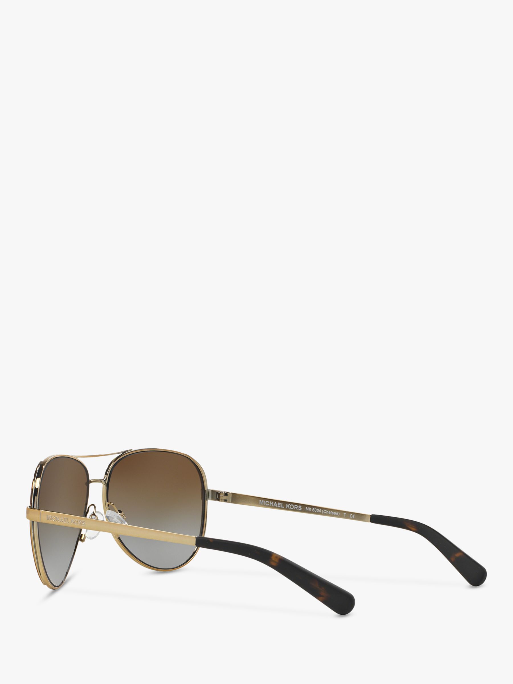 Michael Kors MK5004 Chelsea Polarised Aviator Sunglasses, Brown at John  Lewis & Partners