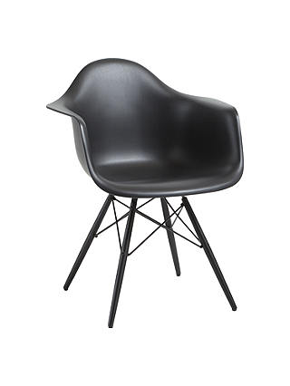 Vitra Eames DAW Armchair, Black Maple Leg