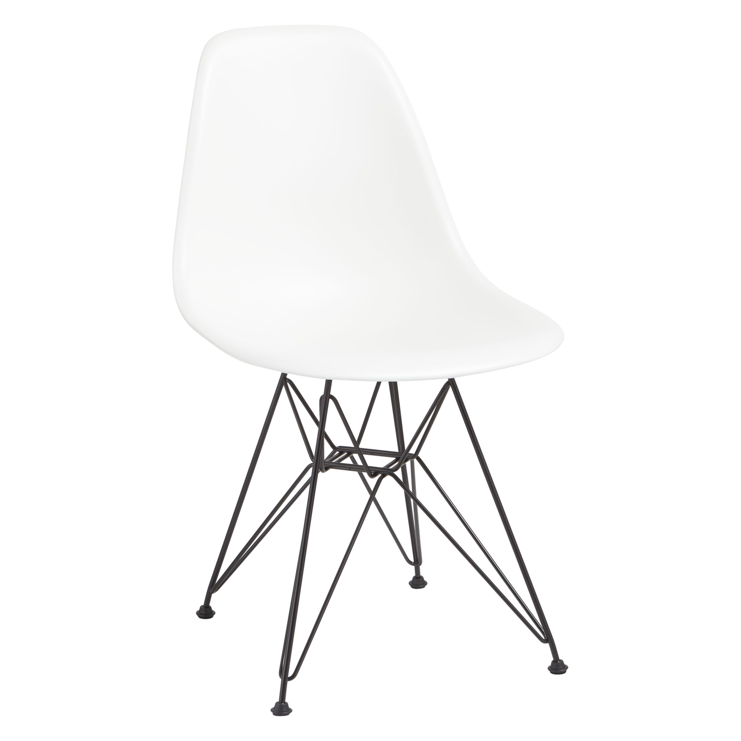 Vitra Eames DSR Side Chair, Black Metal Leg