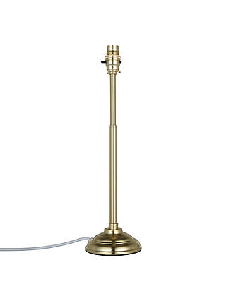 John Lewis & Partners Juno Stick Lamp Base, Tall, Satin Brass