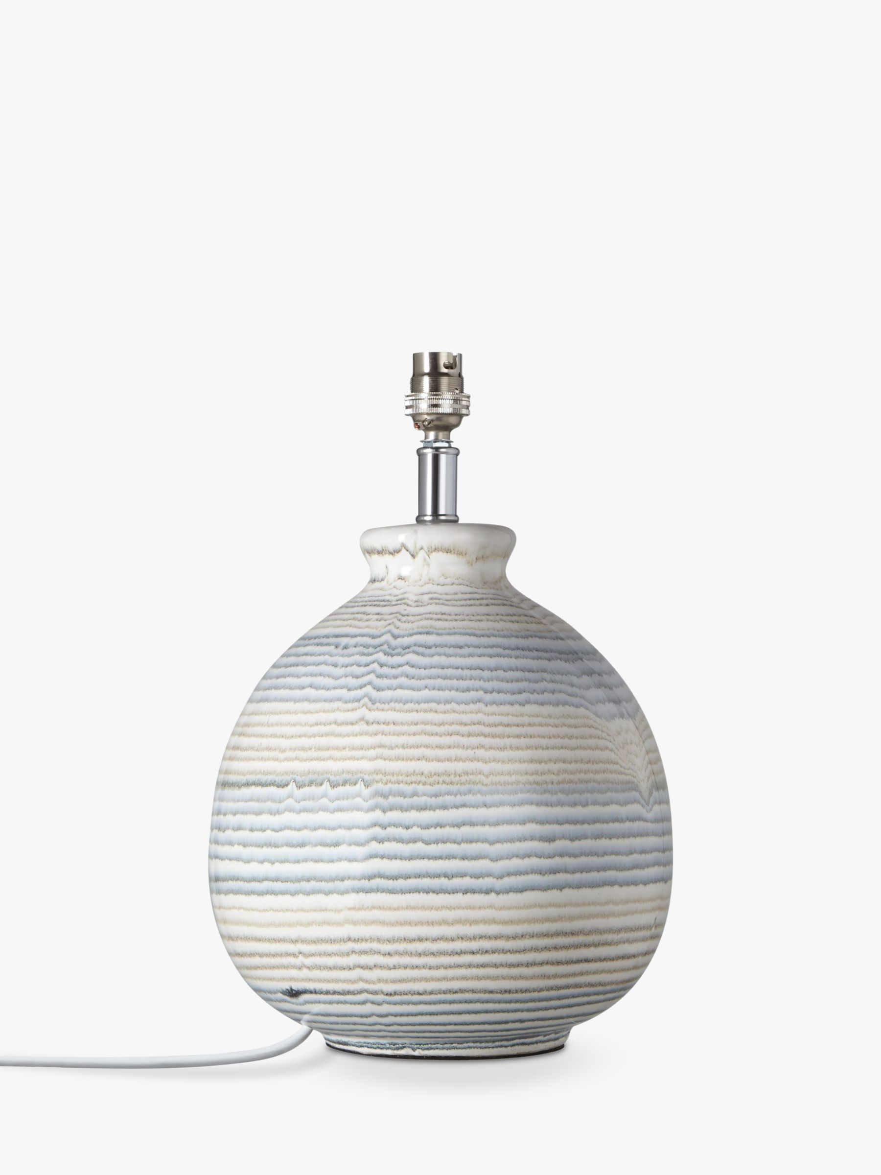 John Lewis & Partners Enya Striped Ceramic Lamp Base, Multi, H25cm