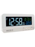 Acctim Radio Controlled LCD Digital Alarm Clock, White