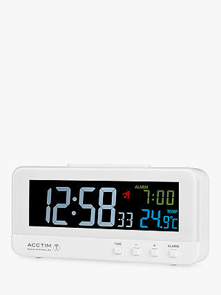 Acctim Radio Controlled Lcd Digital, Electric Alarm Clocks