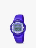Lorus Children's Digital PU Rubber Strap Watch, Purple