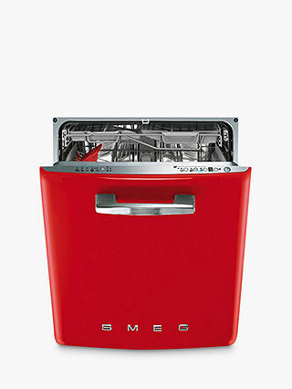 Smeg DI6FABRD Retro Integrated Dishwasher, Red