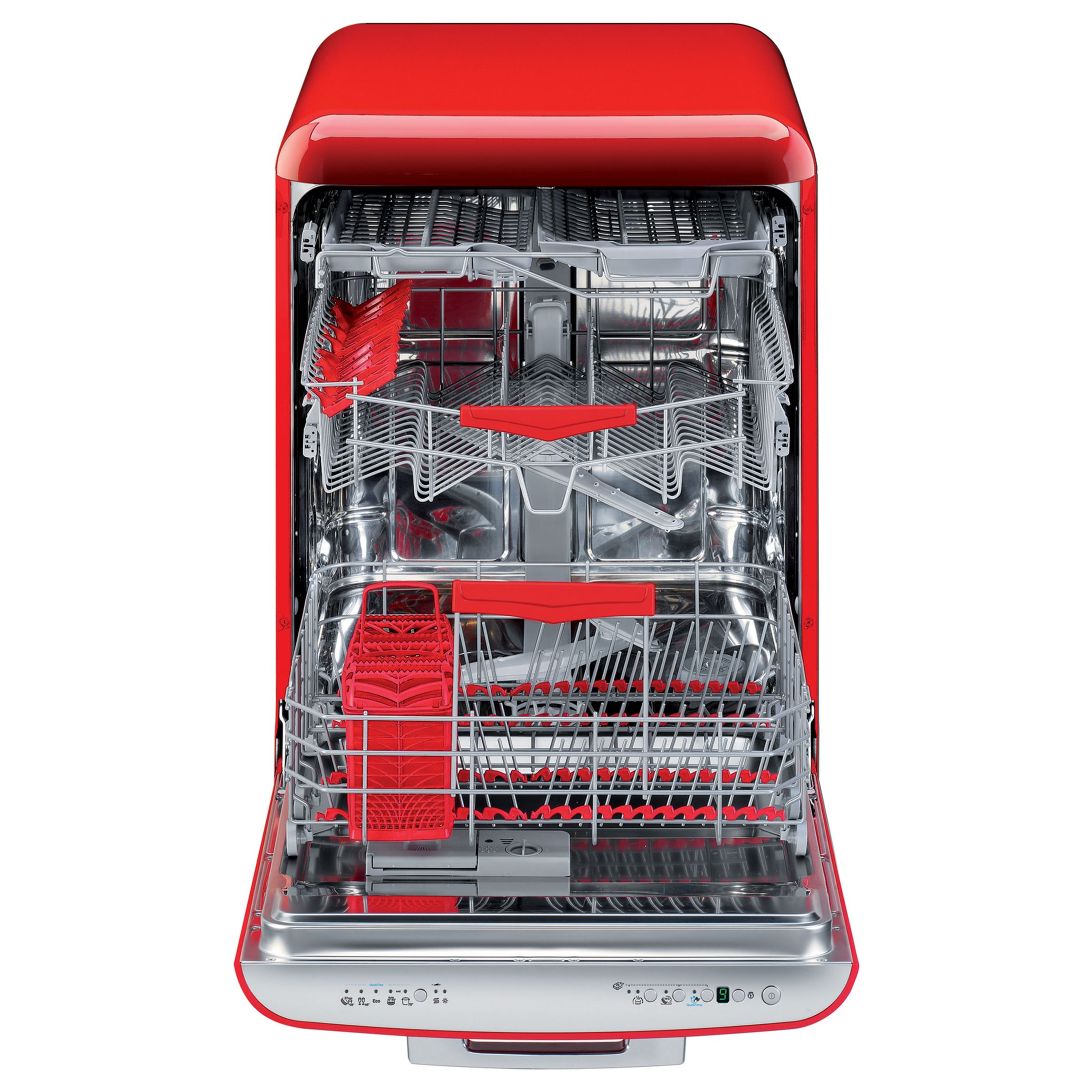 Stædig Også cache Smeg DF6FABRD Retro Freestanding Dishwasher, Red