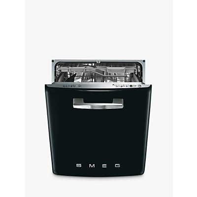 Smeg DI6FABBL Retro Integrated Dishwasher, Black