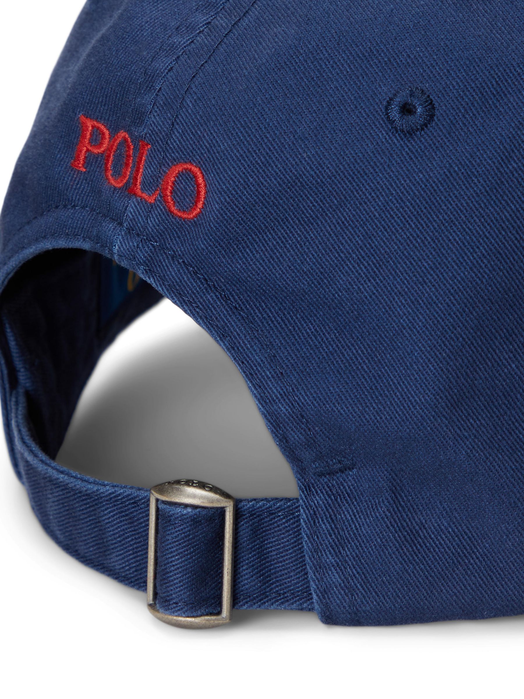 Polo Ralph Lauren Signature Pony Baseball Cap, Navy/Red at John Lewis ...