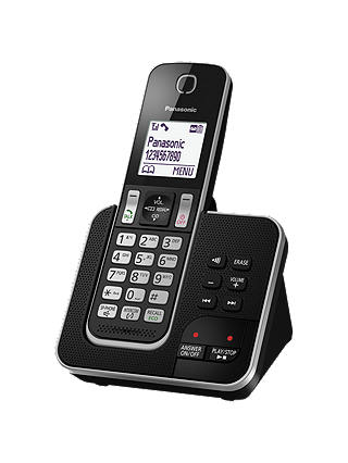 Panasonic KX-TGD320EB Digital Cordless Phone with Nuisance Call Control and Answering Machine, Single DECT