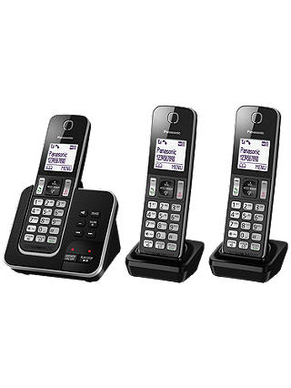 Panasonic KX-TGD323EB Digital Cordless Phone with Nuisance Call Control and Answering Machine, Trio DECT