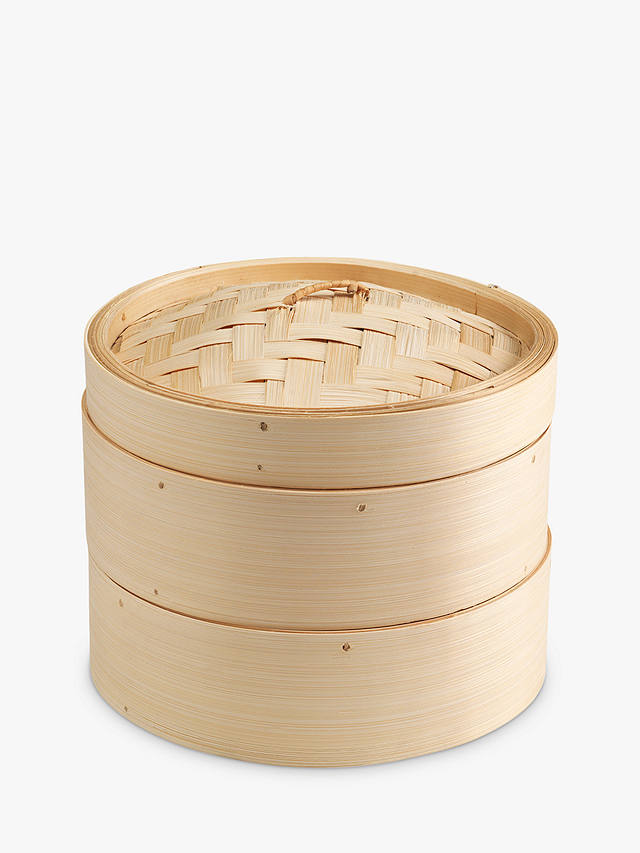 Ken Hom 2-Tier Bamboo Steamer Baskets, 20cm