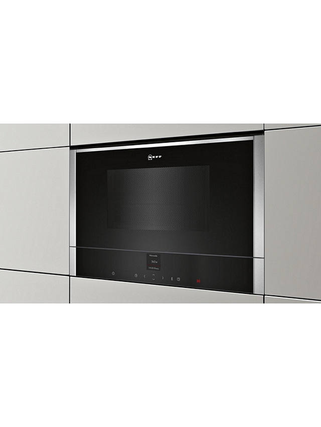 Buy Neff C17GR00N0B Built-In Microwave with Grill, Stainless Steel Online at johnlewis.com