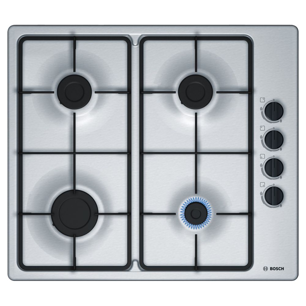 Bosch Serie 2 Pbp6b5b60 60cm Gas Hob Brushed Stainless Steel At