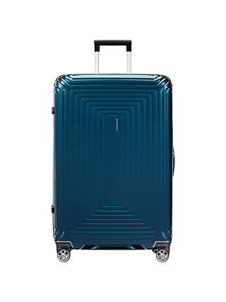 Samsonite Neopulse 4-Wheel 69cm Medium Suitcase, Metallic Blue