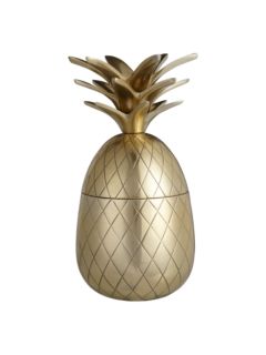 John Lewis & Partners Decorative Gold Pineapple, Small