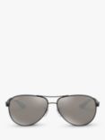 Ray-Ban RB8313 Polarised Carbon Fibre Pilot Sunglasses, Black