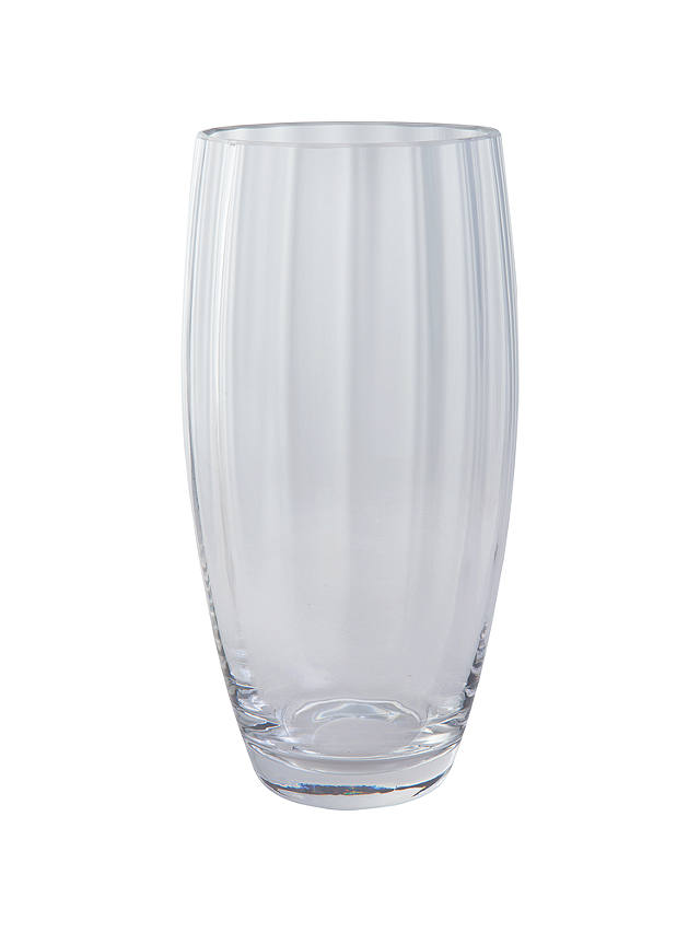 Dartington Crystal Florabundance Bouquet Barrel Vase, H24cm, Clear