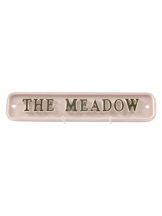 The House Nameplate Company Personalised Painted Aluminium Rectangle House Sign, W30.5 x H6.5cm