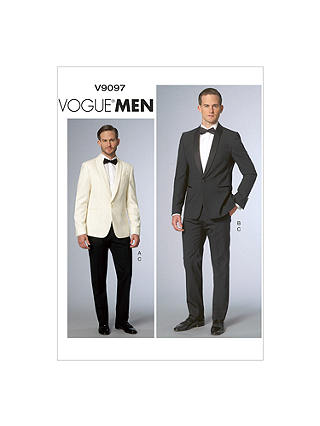 Vogue Men's Tailored Trousers and Jacket Suit Sewing Pattern, 9097, MUU