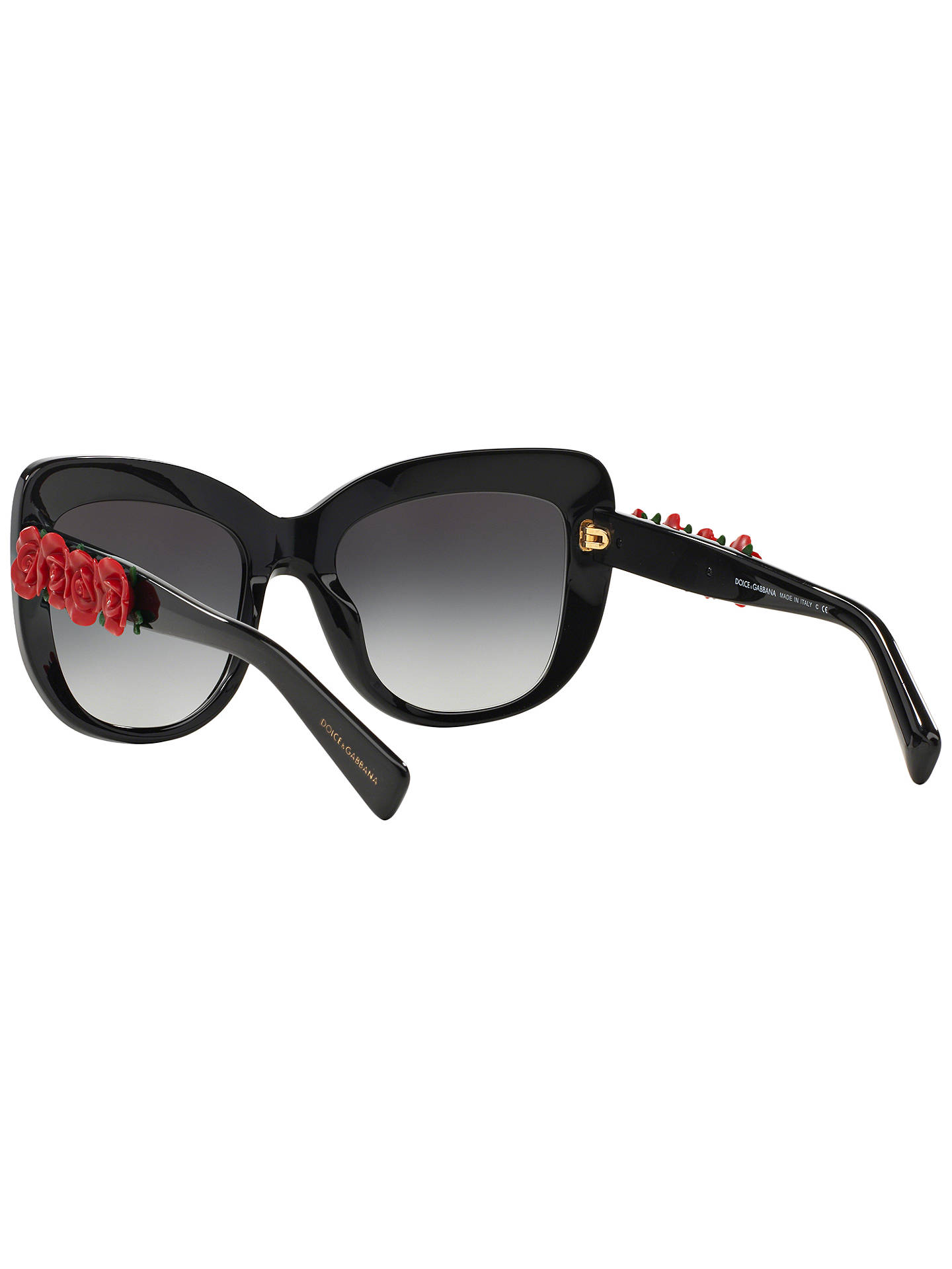 Dolce & Gabbana DG4252 Cat's Eye Sunglasses, Black at John Lewis & Partners