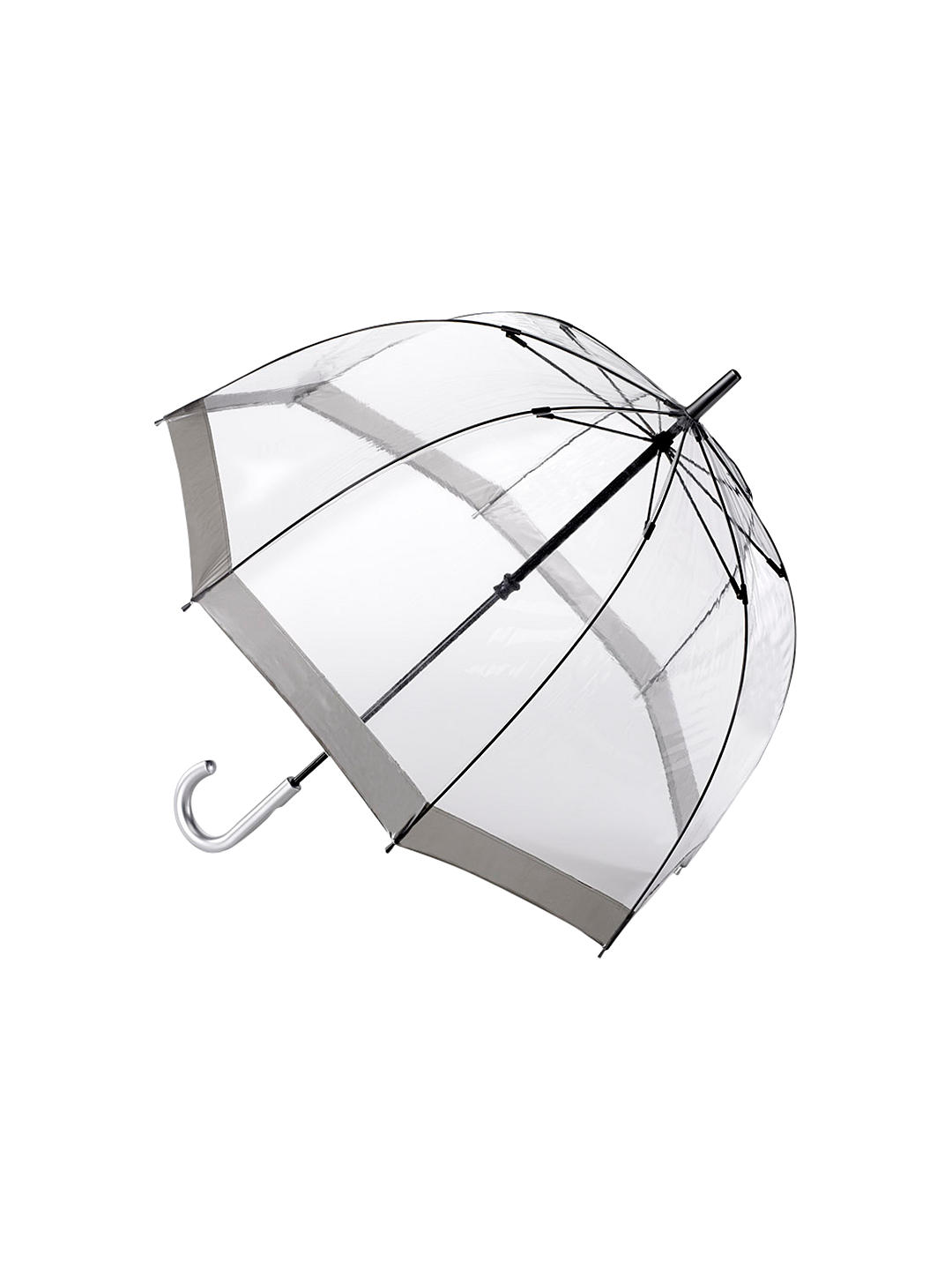 Fulton L041 Birdcage Domed Umbrella, Silver
