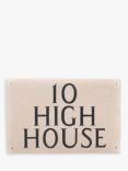 The House Nameplate Company Personalised Portland Stone House Sign, 3 Line, W30.5 x H20cm x D2.5cm