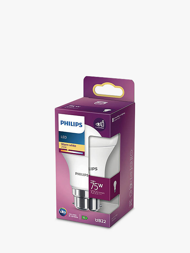 Philips 11.5W BC LED Classic Bulb, Frosted