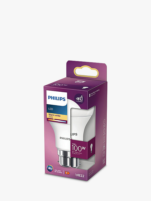 Philips 13W BC LED Classic Bulb, Frosted