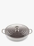 Le Creuset Signature 3-Ply Stainless Steel Shallow Casserole with Lid, 30cm