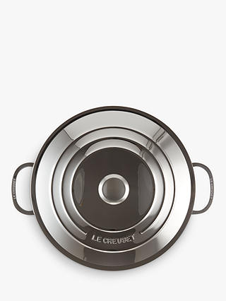 Le Creuset Signature 3-Ply Shallow 30cm Casserole with Lid, Stainless Steel