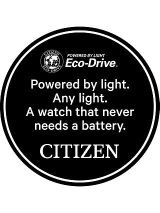 Citizen EW1272-01B Women's Eco-Drive Leather Strap Watch, Brown/White