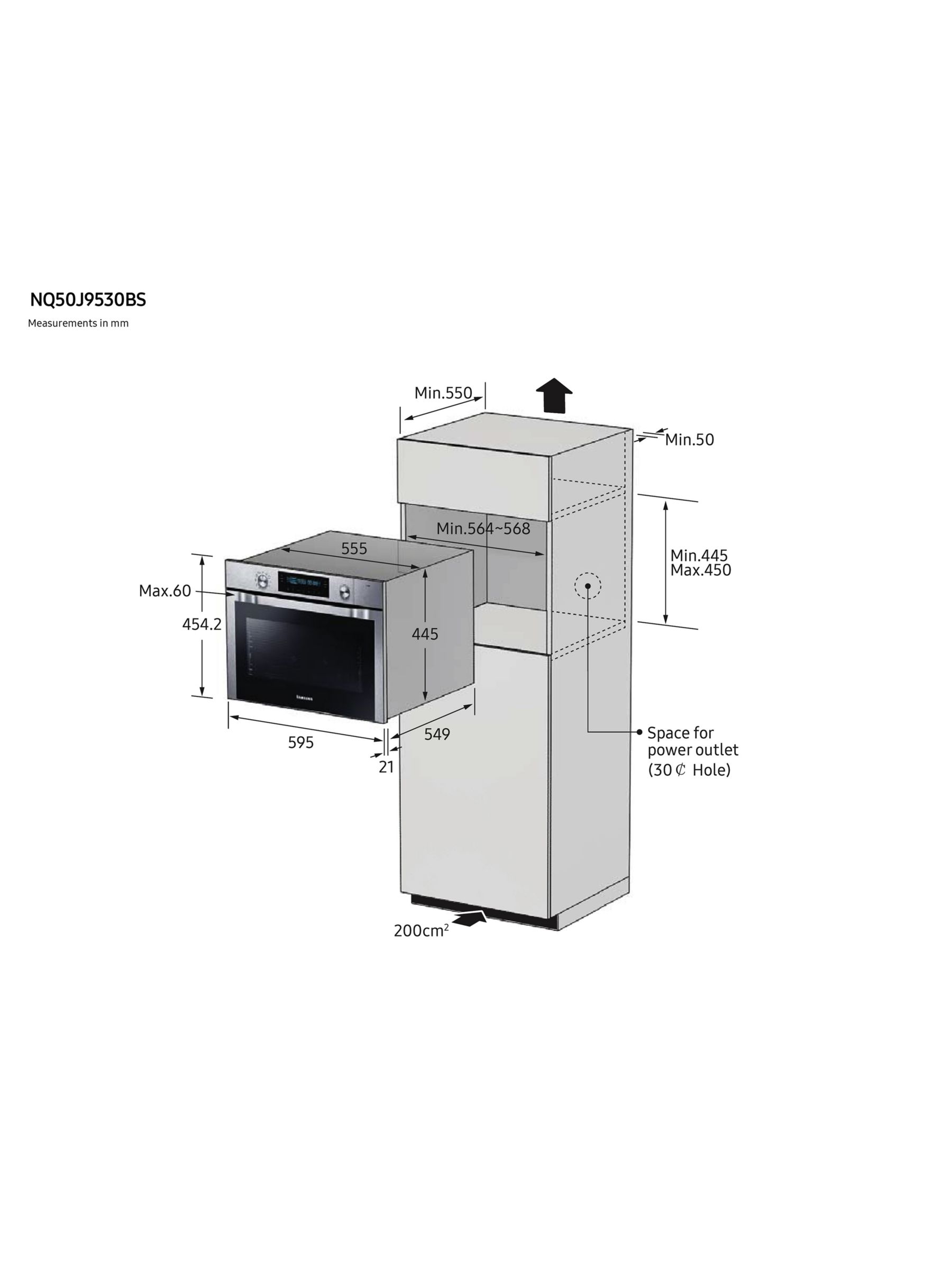 Духовой шкаф samsung nq50j9530bs