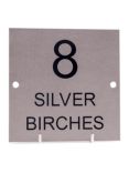 The House Nameplate Company Stainless Steel Square House Sign, Large, W28 x H28cm