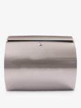 The House Nameplate Company Curve Postbox, W37.5 x H33cm, Stainless Steel