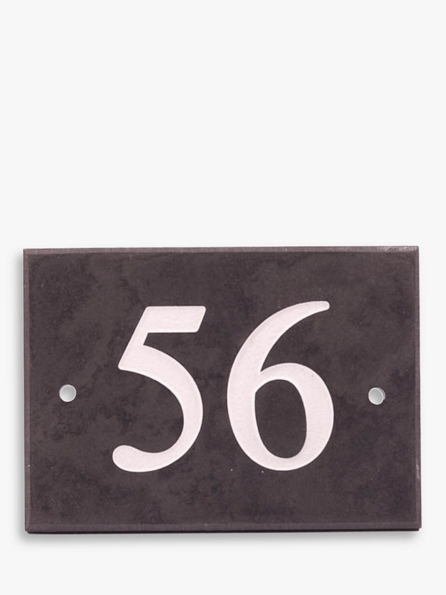 The House Nameplate Company Personalised Slate House Number, 2 Digit, W14 x H10cm
