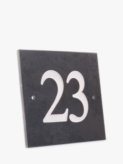 The House Nameplate Company Personalised Slate House Number, W15 x H15cm
