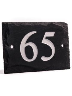The House Nameplate Company Personalised Rustic Slate House Number, 2 Digit, W14 x H10cm