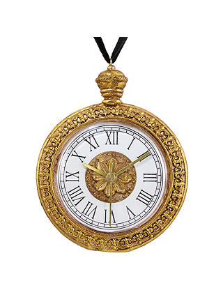 John Lewis Enchantment Clock Bauble, Gold