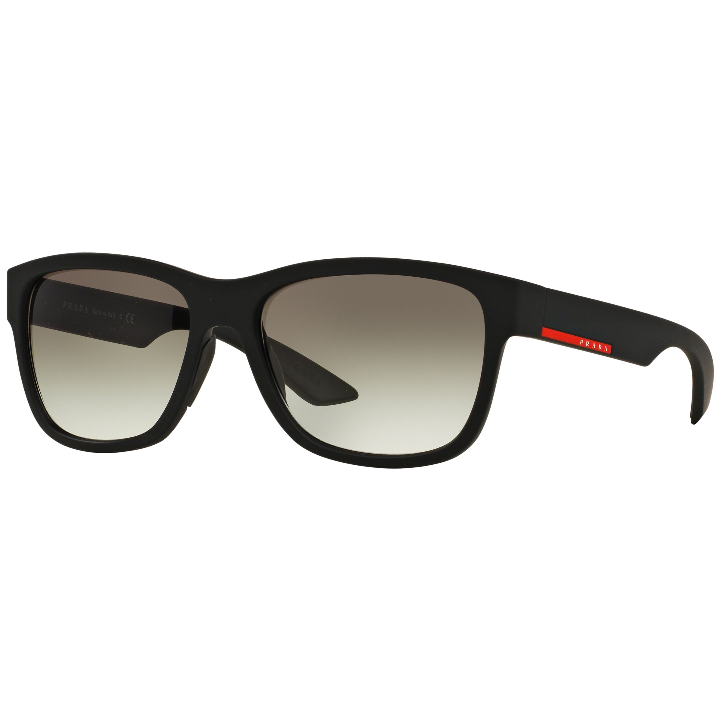 Prada Linea Rossa PS03QS Rectangular Framed Sunglasses, Black at John ...