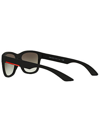 Prada Linea Rossa PS03QS Rectangular Framed Sunglasses, Black