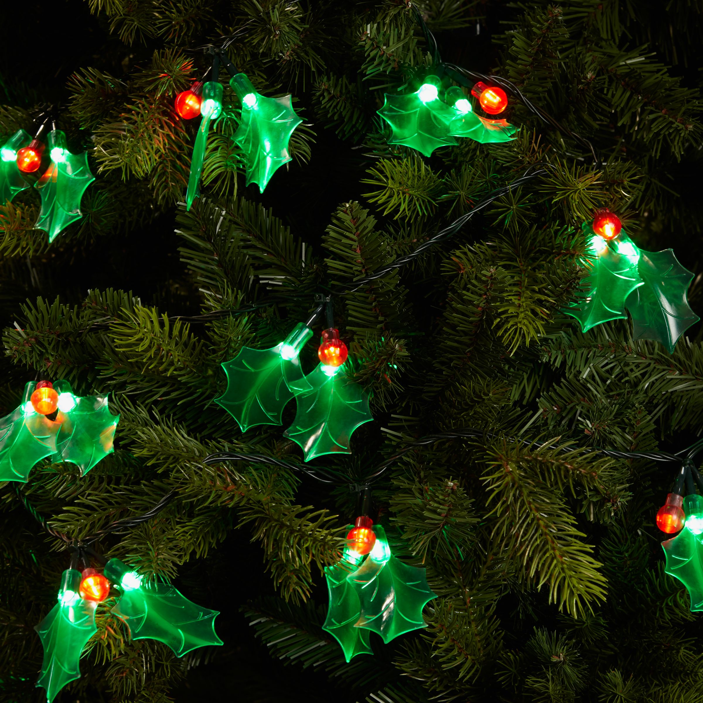 John Lewis 60 LED 'Holly' Christmas Lights, 8m at John Lewis & Partners