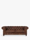 Halo Earle Chesterfield Medium 2 Seater Leather Sofa, Antique Whisky