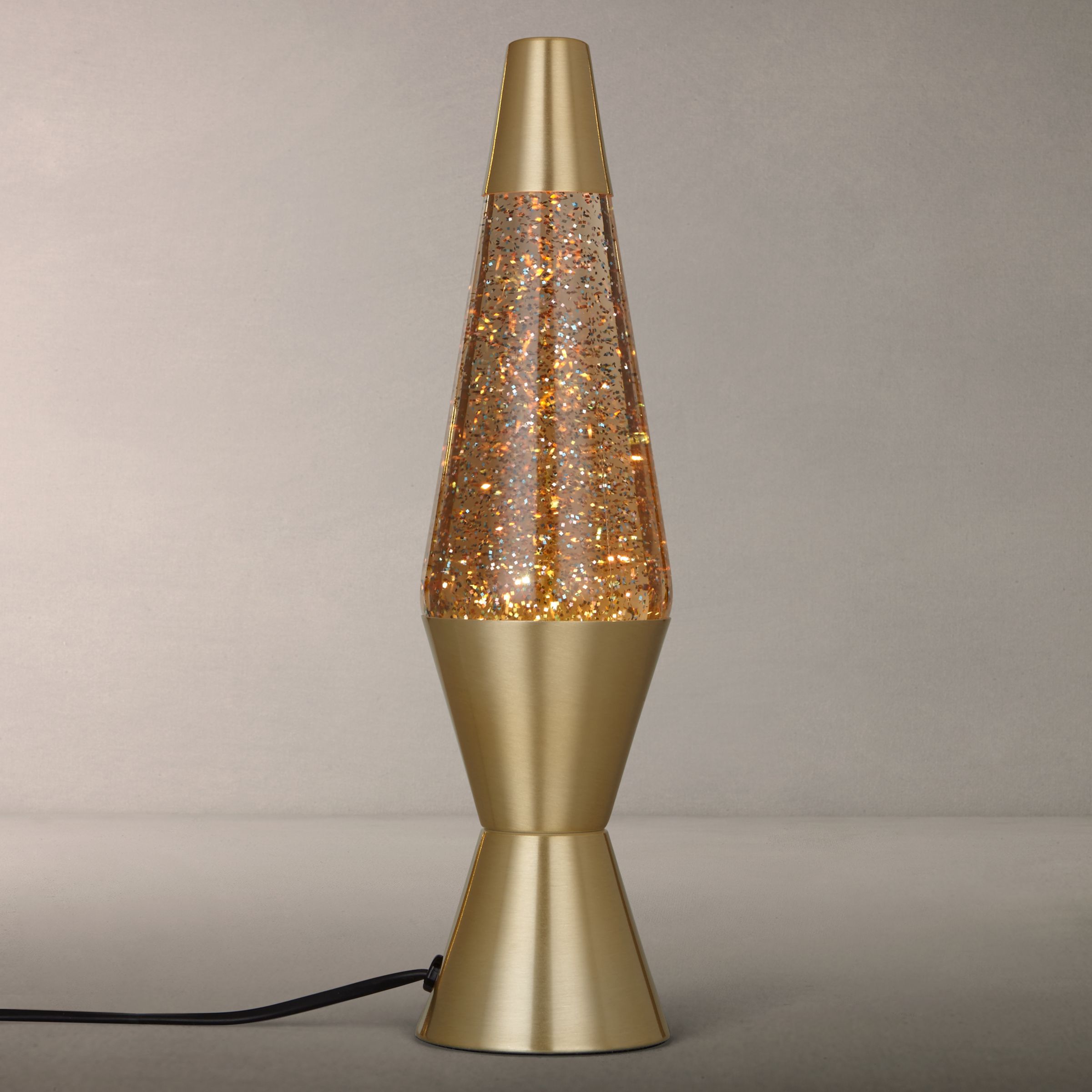 John Lewis Lava Lamp Gold Glitter