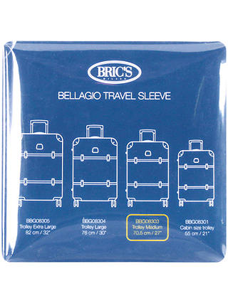 Bric's 27-Inch Transparent Bellagio Trolley Cover, Clear